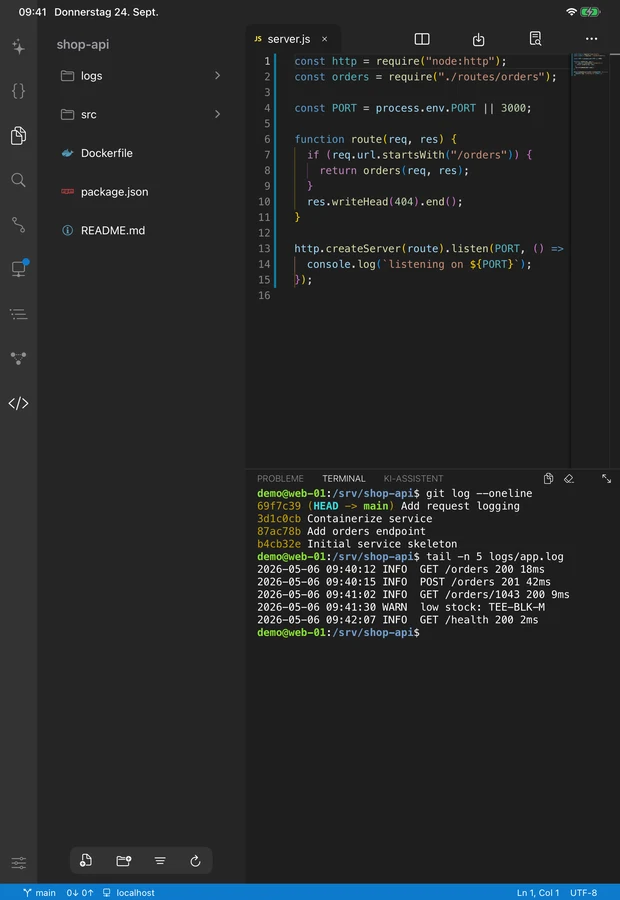 KI-Assistent + SSH-Fernzugriff